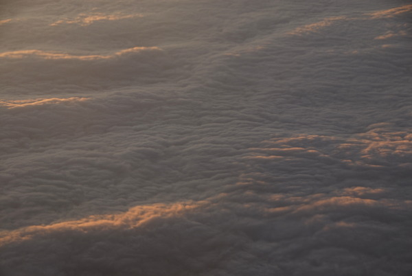 Nebeldecke vom Flugzeug aus