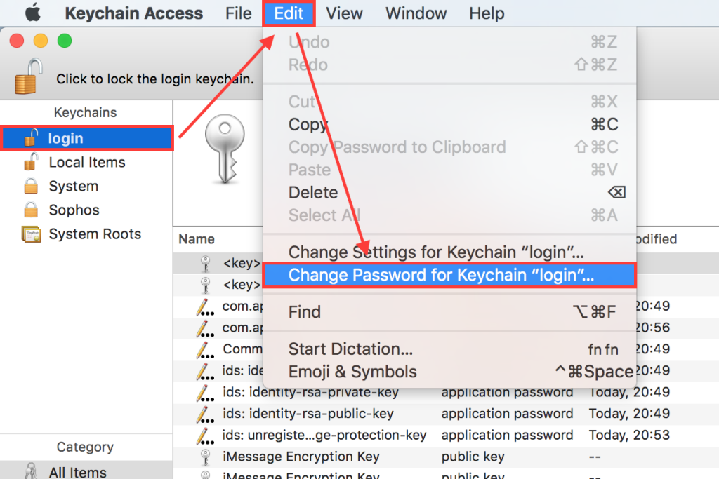 Mac OS X - Change password for Keychain Access
