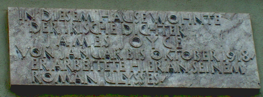 Joyce plaque in Zurich