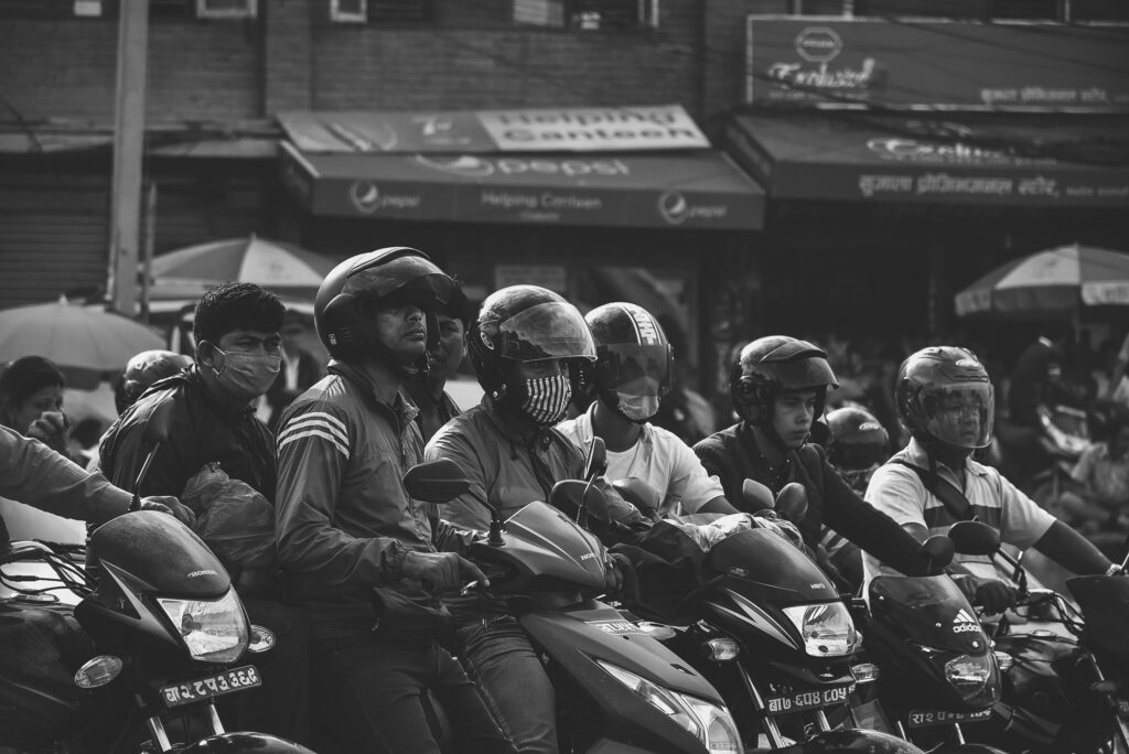 Motorcycles in Kathmandu