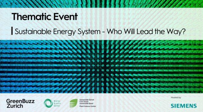 Response Thematic Event: Sustainable Energy System – Who Will Lead the Way?