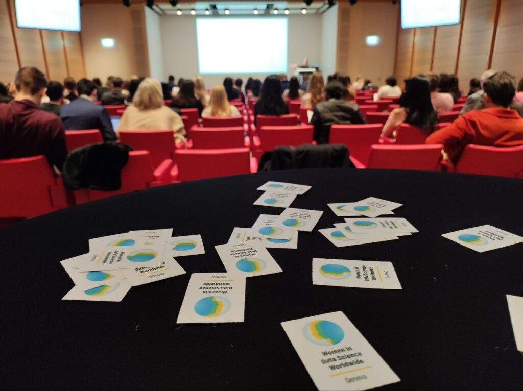 150+ participants watch talks at the WiDS conference.