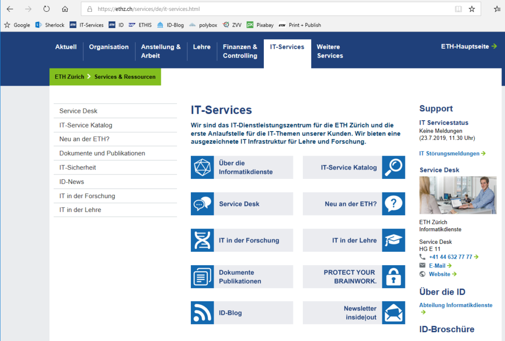 IT-Services der ETH Zürich