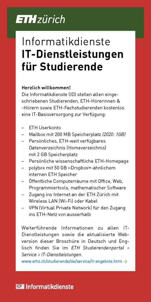 IT-Broschüre für alle Studierenden - nicht nur zum Einstieg