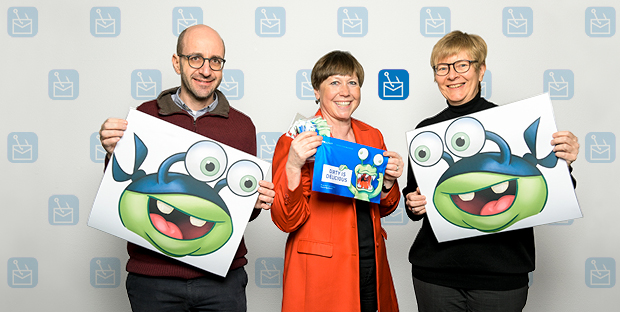 Matteo Corti, Sabine Hoffmann and Anja Harder (from left) would like to sensitise ETH staff with regard to phishing emails.