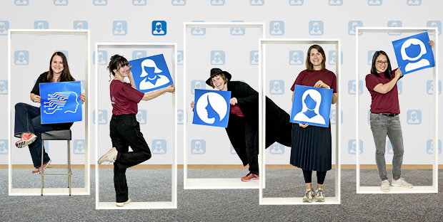  Gerhild Müller, Gabriela D’Hondt, Sabine Hoffmann, Franziska Oschmann and Jarunan Panyasantisuk (from left) want to be role models for others and encourage women to pursue a career in IT