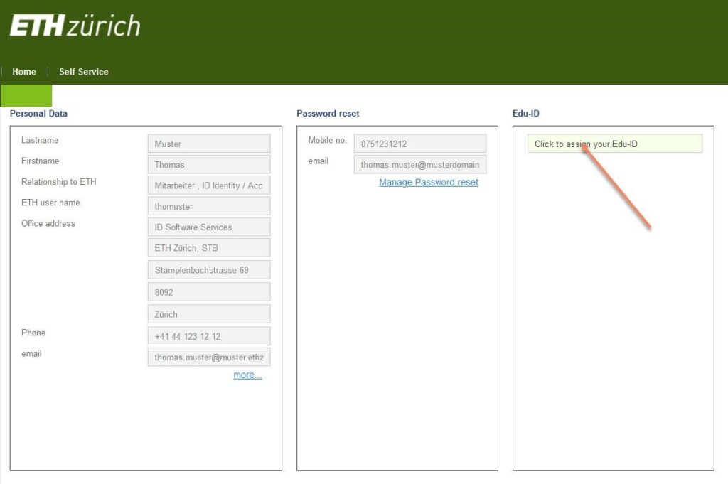 IAM (Identity and Access Management) > Self Service > edu-ID 